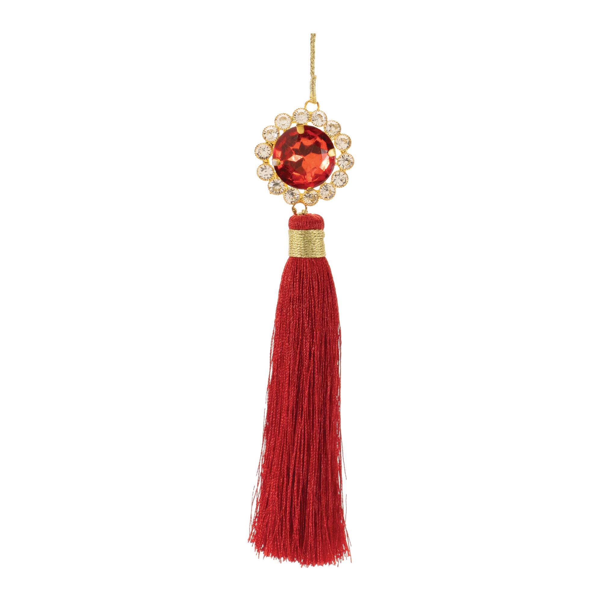 7.75" Holiday Jewel Tassel Ornaments, 6ct.
